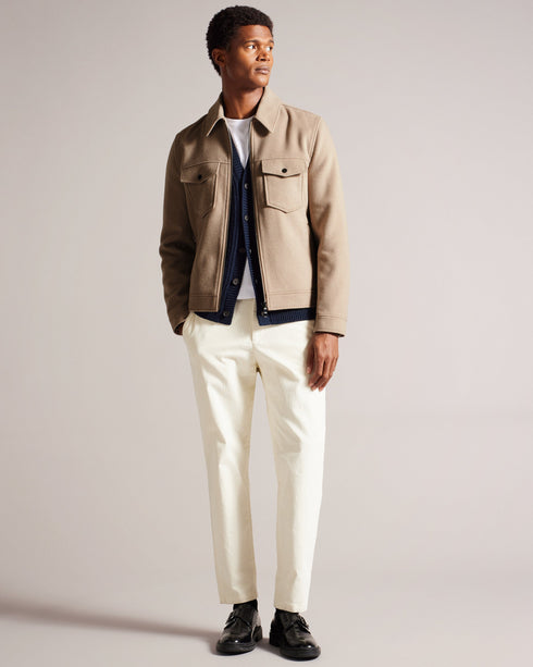 SOMERSS-Outerwear-It's all in the details: Trucker jacket Wool blend Zip fastening Classic collar Chest pockets Side pockets- Ted Baker Romania